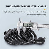 Heavy-Duty 5-Digit Cable Bike Lock, 120–150cm